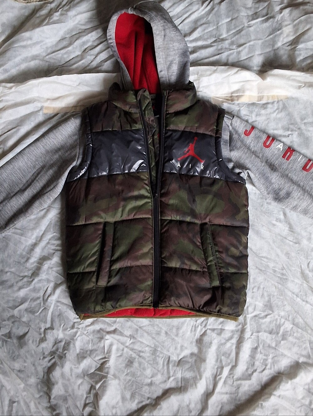 Jordan Kids Camo Puffer Layered Jacket